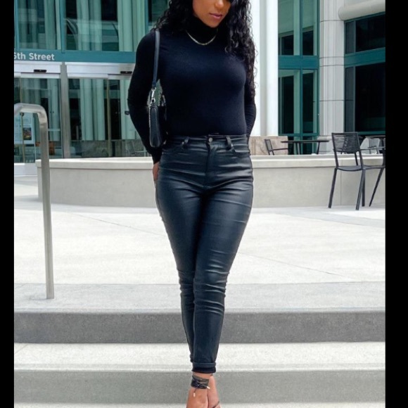 ZARA LIMITED EDITION COLLECTION NWT REAL LEATHER SKINNY FIT JEANS SIZE 32 - Picture 1 of 10